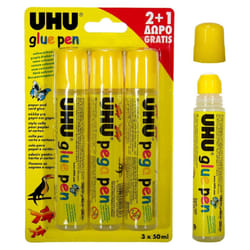 UHU Glue Pen - Children's Art & Craft Glue Paper & Card 0653- 3 x 50ml