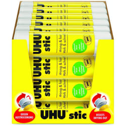 UHU Stic Glue Stick Solid Washable Non-toxic 8.2g Ref 45187 [Pack of 24]
