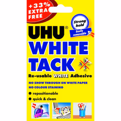 UHU White Tack Re-Usable Adhesives (Pack Of 12)