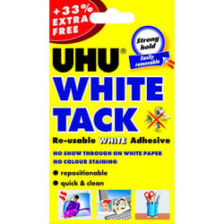 UHU White Tack Re-Usable Adhesives (Pack Of 12)