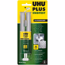 UHU PLUS ENDFEST Zwei-Komponentenkleber 45585 25 g, Paste, Tube, 24 ml, 25 g