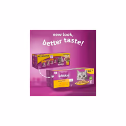 Whiskas 1+ Adult Poultry Selection in Jelly 40 Pouches, (40 x 85 g)