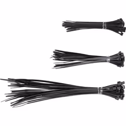 Kraftmann 1789, Ladder cable tie, Nylon, Black, 2.4 - 3.6 mm, 50 g, 75 pc(s)