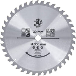 Kraftmann 3958 | Carbide Tipped Circular Saw Blade | Ã 350 x 30 x 3.4 mm | 40 teeth