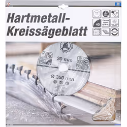 Kraftmann 3958 | Carbide Tipped Circular Saw Blade | Ã 350 x 30 x 3.4 mm | 40 teeth