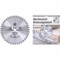Kraftmann 3958 | Carbide Tipped Circular Saw Blade | Ã 350 x 30 x 3.4 mm | 40 teeth