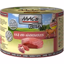 MAC's 837, Kitten, Any breed, Chicken, Veal, 200 g, Grain free