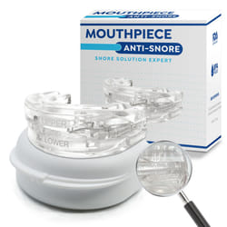 Adjustable Night Sleep Aid Bruxism Mouthpiece Mouth Guard - White box