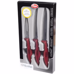 Clauss Microban Knife Kit - Red (Pack of 3)