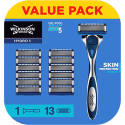 Wilkinson Sword Hydro 5 Skin Protection Men's Razor with 13 Refills