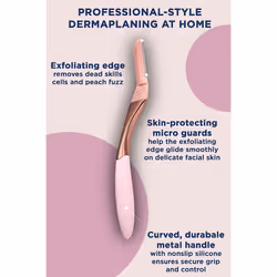 Wilkinson Sword Intuition Dermaplaning Tool for Exfoliating and Hair Removal, Dermaplaning Tool with 3 Refill Blades
