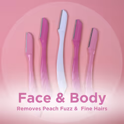 - Intuition Eyebrow Shaper for Women | Facial Hair Remover and Trimmer | Exfoliating Dermaplaning Tool | Pack of 5 Disposable Razors