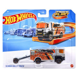 Hot Wheels Track Fleet 1:64 Scale Die-cast Trucks - Scania Rally Truck