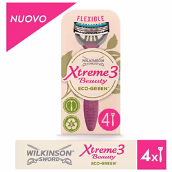 Wilkinson Sword - Xtreme 3 Beauty Eco Green X 4 - Reusable & Recyclable Women's Razor - 70 Gr - Additional view 5