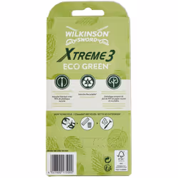 Wilkinson Sword - Xtreme 3 Eco Green X 4 - Disposable Razor Man Eco-Friendly And Recyclable - 70 Gr 4027800175000