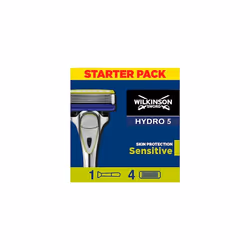 - Hydro 5 Skin Protection For Men | Hydrating Gel & Precision Trimmer | Razor Handle + 4 Blade Refills