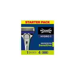- Hydro 5 Skin Protection For Men | Hydrating Gel & Precision Trimmer | Razor Handle + 4 Blade Refills