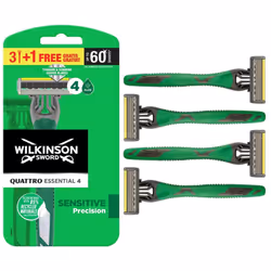 Quattro Essential 4 Sensitive Disposable Razor for Men 3+1