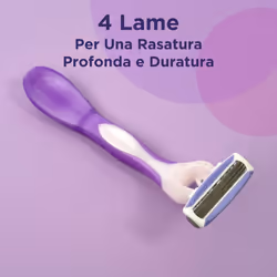 - My Intuition Quattro for Women| Smooth Violet Blooms | Pack of 3 + 1 Extra Disposable Razors