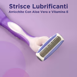 - My Intuition Quattro for Women| Smooth Violet Blooms | Pack of 3 + 1 Extra Disposable Razors