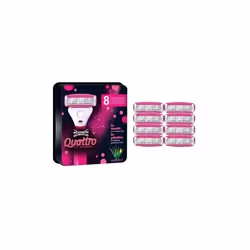 WILKINSON SWORD - Quattro For Women | Smooth Glide| 8 x Razor Blade Refills