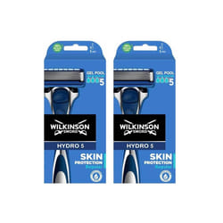 WILKINSON SWORD Hydro 5 Skin Protection Men Razor Handle + 1 Blade x 2 Boxes