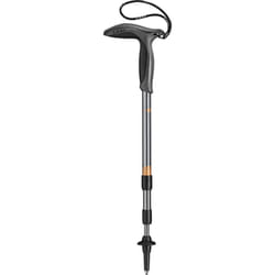 LEKI Super Micro Aluminum Adjustable Lightweight Walking Pole Single for Trekking & Hiking - Black-Anthracite-Copper - 90-120 cm
