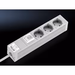 Rittal DK 7240.120, 2 m, Indoor, Type D, Aluminium, Polycarbonate, 3 AC outlet(s), 16 A
