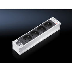 Rittal DK 7856.120 power extension 4 AC outlet(s) Indoor Black, White