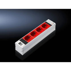 Rittal DK 7856.240 power extension 4 AC outlet(s) Indoor Red, White