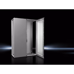 Rittal VX 8285.000, Freestanding rack, Key lock, Rack rails, Grey
