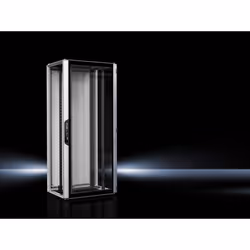 Rittal 5326.131, Freestanding rack, 24U, 815 kg, Key lock, Black, Grey