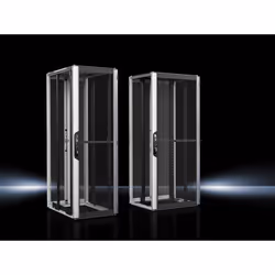 Rittal 5329.111, Freestanding rack, 42U, 815 kg, Key lock, Black, Grey
