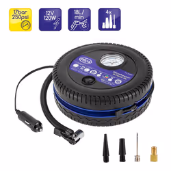 Air compressor; ALCA; O-Form XL; 12 250 17 cigarette lighter powered, portable