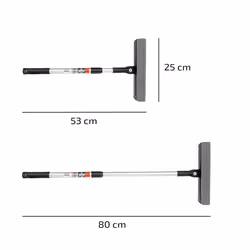 HEYNER SUPER CLEANER 407320 Car window cleaning brush 25 ( double-wiper) with sponge, telescopic