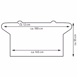 HEYNER WindscreenCover Pro 512500 Windscreen cover Cotton, Textile 145 95