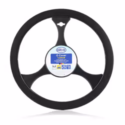 Steering wheel cover; ALCA; Luxus; black 37-39 PVC