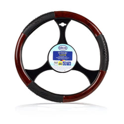 ALCA Luxus 593000 Steering wheel cover black 37-39 PVC wood effect