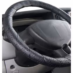 Steering wheel cover; ALCA; black 41-43 PP (Polypropylene), Leatherette lace up