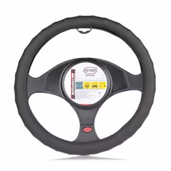 Steering wheel cover; HEYNER; SoftComfort Pro; black 37-39 PVC
