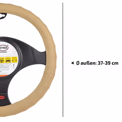 HEYNER SOFT COMFORT PRO 600500 Steering wheel cover beige 37-39 PVC