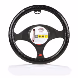 Steering wheel cover; HEYNER; SoftComfort Pro; black 37-39 PVC
