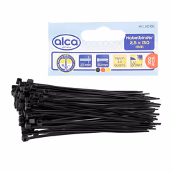 Cable Tie; ALCA; black 150 2.5