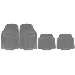 HEYNER ProtectionStar Pro 731120 Floor mat set Rubber Front and Rear 4 grey Universal fit 71x47.5 cm, 43x45 cm