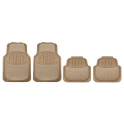 HEYNER ProtectionStar Pro 731250 Floor mat set Rubber Front and Rear 4 beige Universal fit 71x47.5 cm, 43x45 cm