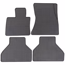 Floor mat set; Petex; Rubber Front and Rear 4 black; for BMW