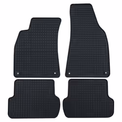Floor mat set; Petex; Rubber Front and Rear 4 black; for RENAULT