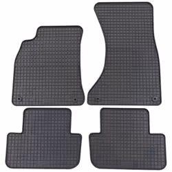 Floor mat set; Petex; Rubber Front and Rear 4 black; for AUDI