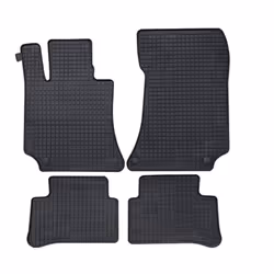 Floor mat set; Petex; Rubber Front and Rear 4 black; for MERCEDES-BENZ