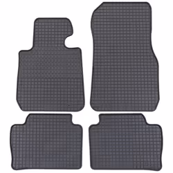 Floor mat set; Petex; Rubber Front and Rear 4 black; for BMW